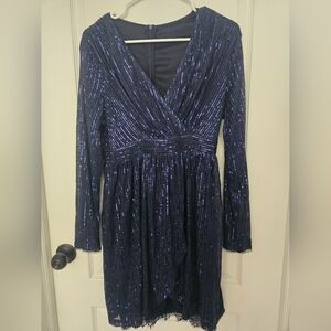 Women's Navy Sequin Dress